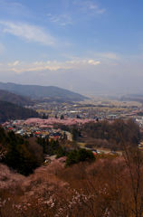 高遠城址公園を見下ろして