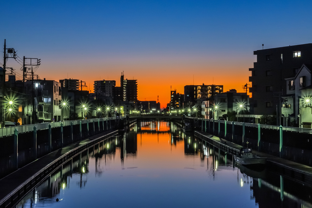 夜明けの呑川