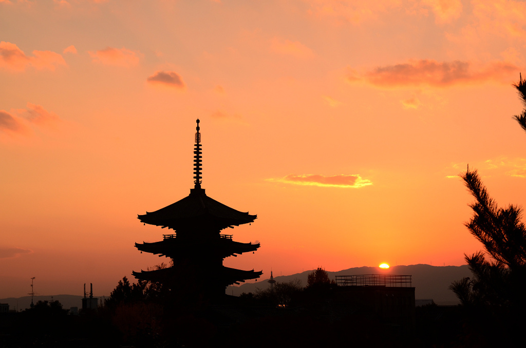 東山夕景