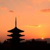 東山夕景