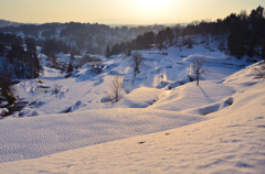 蒲生の棚田 雪景色