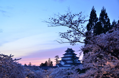 落日の鶴ヶ城