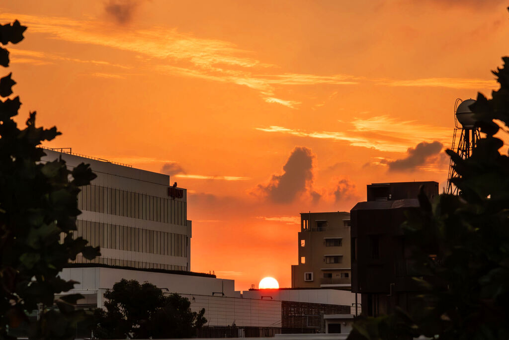 蒲田の夕日