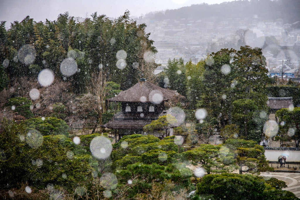 銀閣寺の雪景色