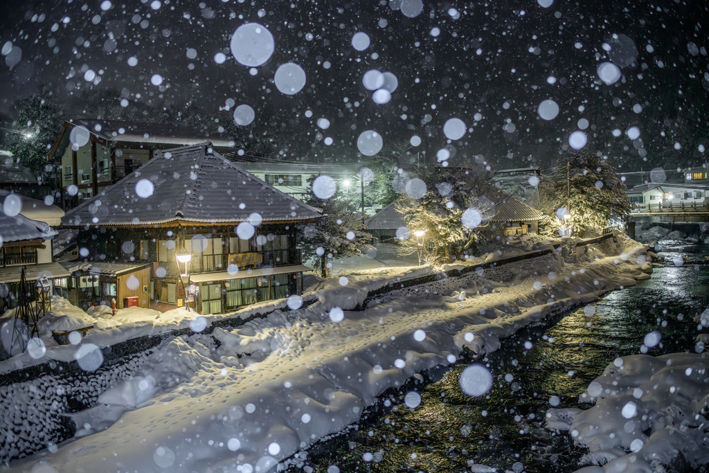 湯西川の雪景色