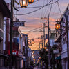 商店街の夕焼け