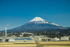 車窓から富士山