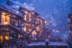 銀山温泉の雪景色(速報版)