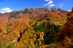秋色に染まる山
