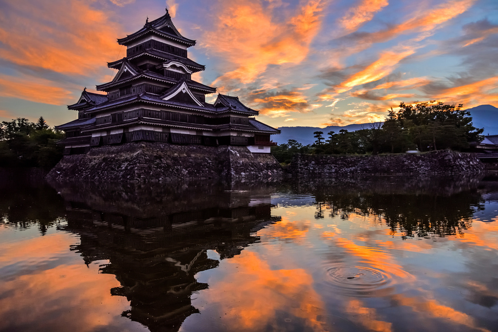 松本城の夜明け3