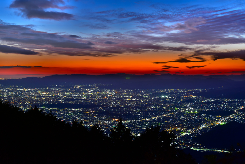 比叡山から見た京都夜景