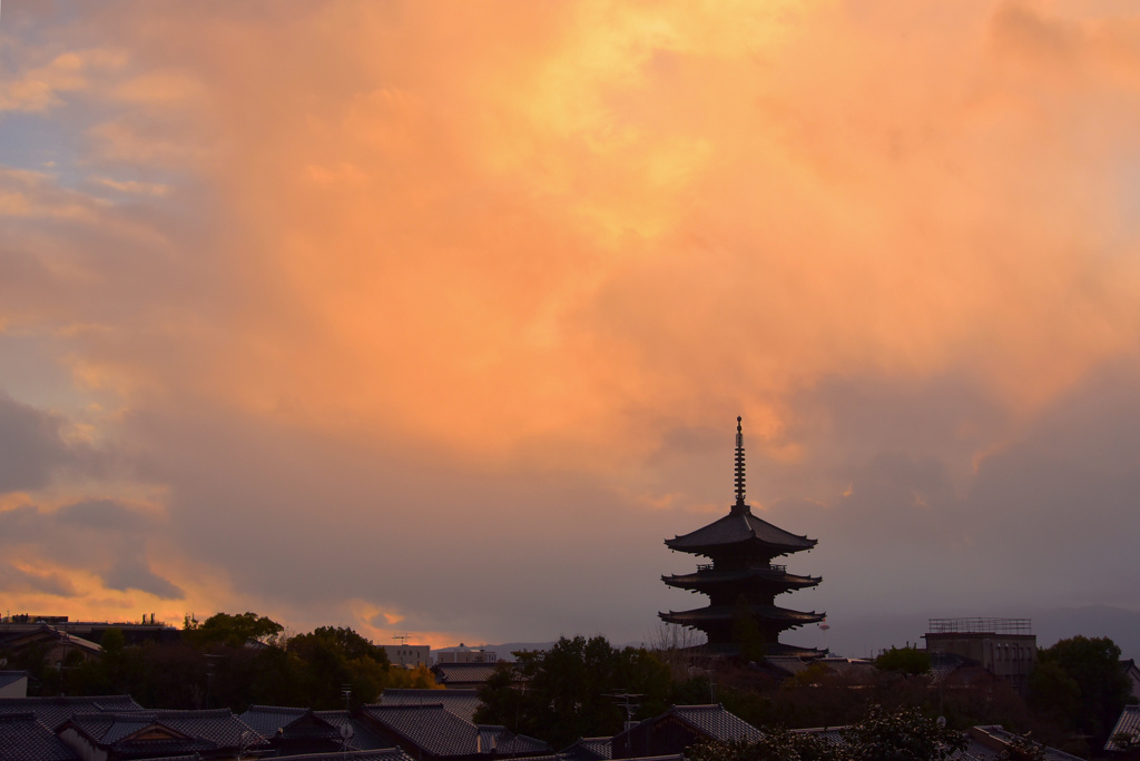 妖しい夕空
