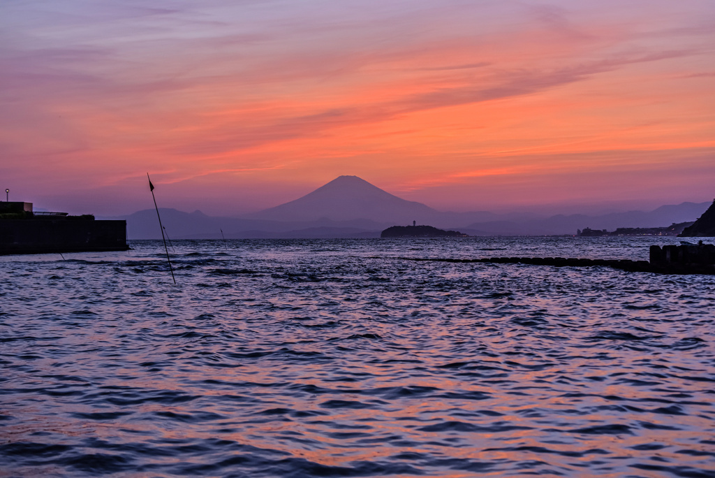 逗子海岸の夕焼け