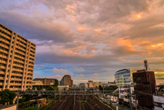 雨上がりの夕空