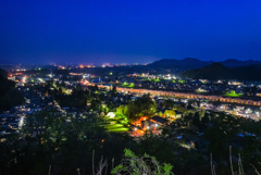 古城山公園の夜景(自宅編集版)