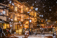 銀山温泉の雪景色4