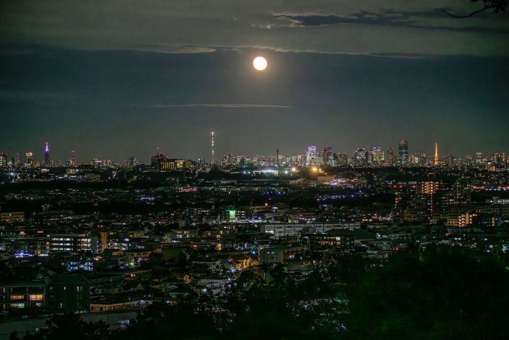 月夜の3タワー