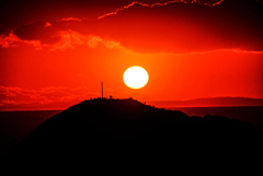 十年前の花札夕日