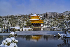 金閣寺雪景色