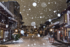 櫻山八幡宮参道の雪景色