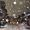 櫻山八幡宮参道の雪景色