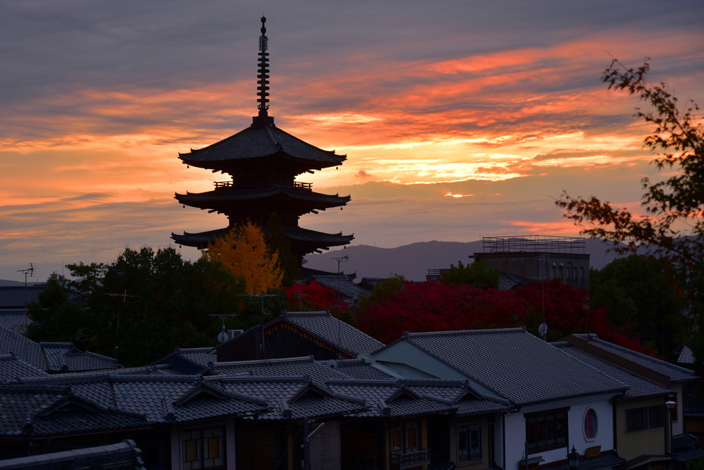 東山夕景