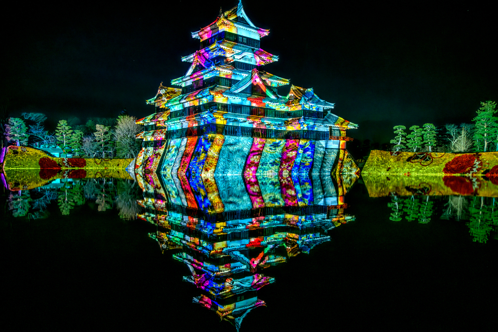 国宝松本城プロジェクションマッピング