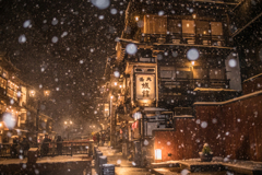 銀山温泉の雪景色(速報版)