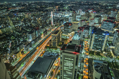 横浜夜景と光跡2