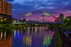 ふれあい橋夜景