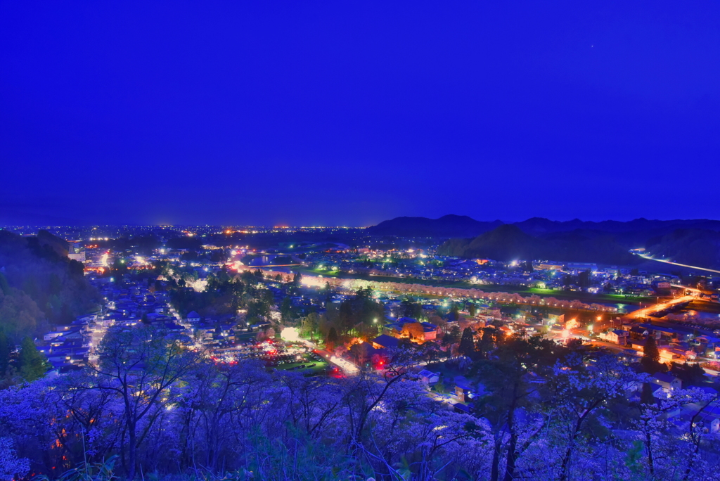 角館桜夜景