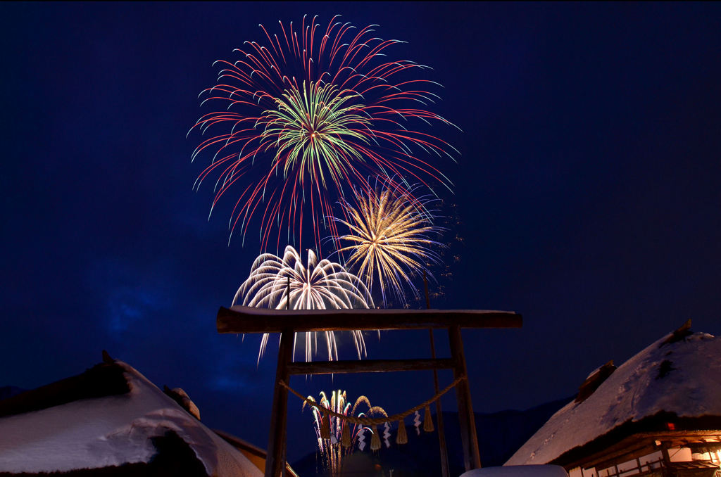 大内宿雪まつり2