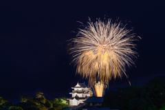 小田原城と花火