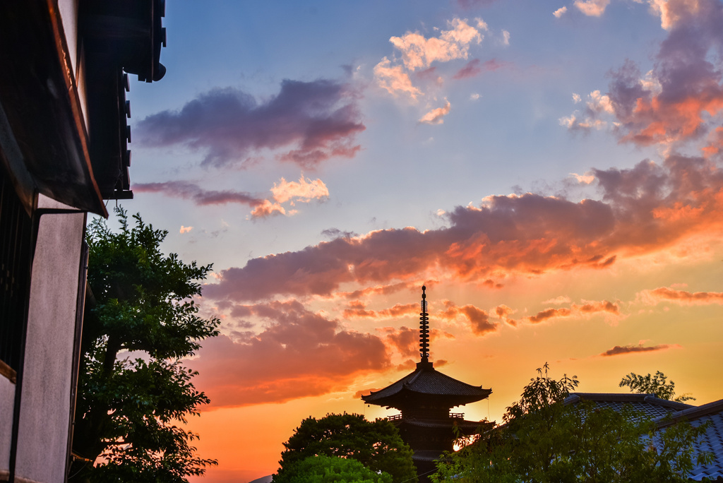 京都東山夕景