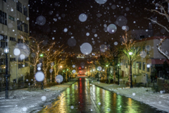 八幡坂の雪景色