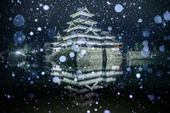 松本城の雪景色2