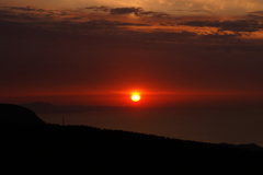 紅の夕日