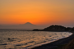 長者ヶ崎の夕景