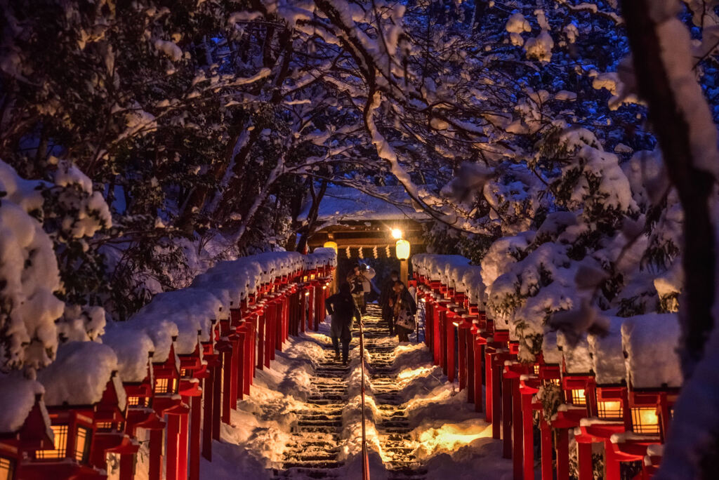 貴船神社雪景色