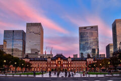 東京駅夕景