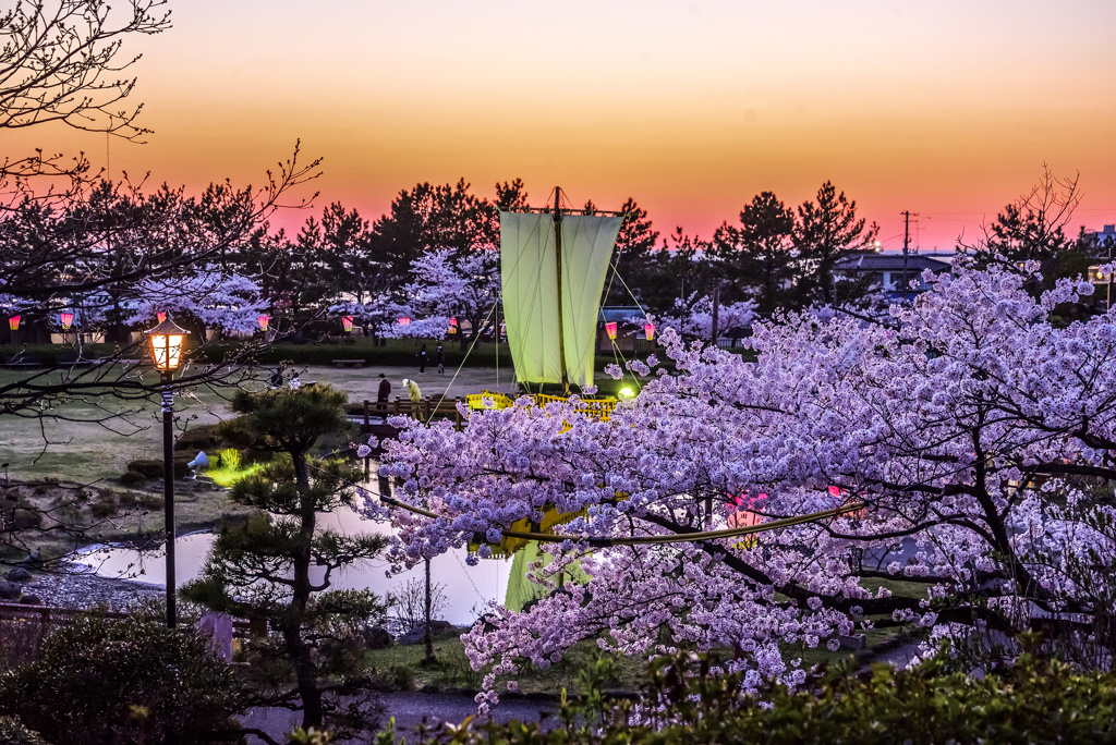 日和山公園の夕暮れ(出し忘れ分)