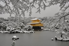 金閣寺雪景色
