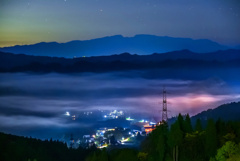 芝峠雲海夜景