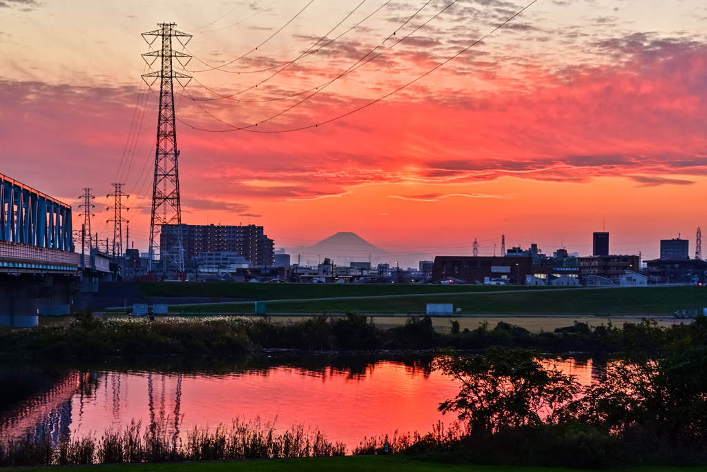 江戸川の夕焼け