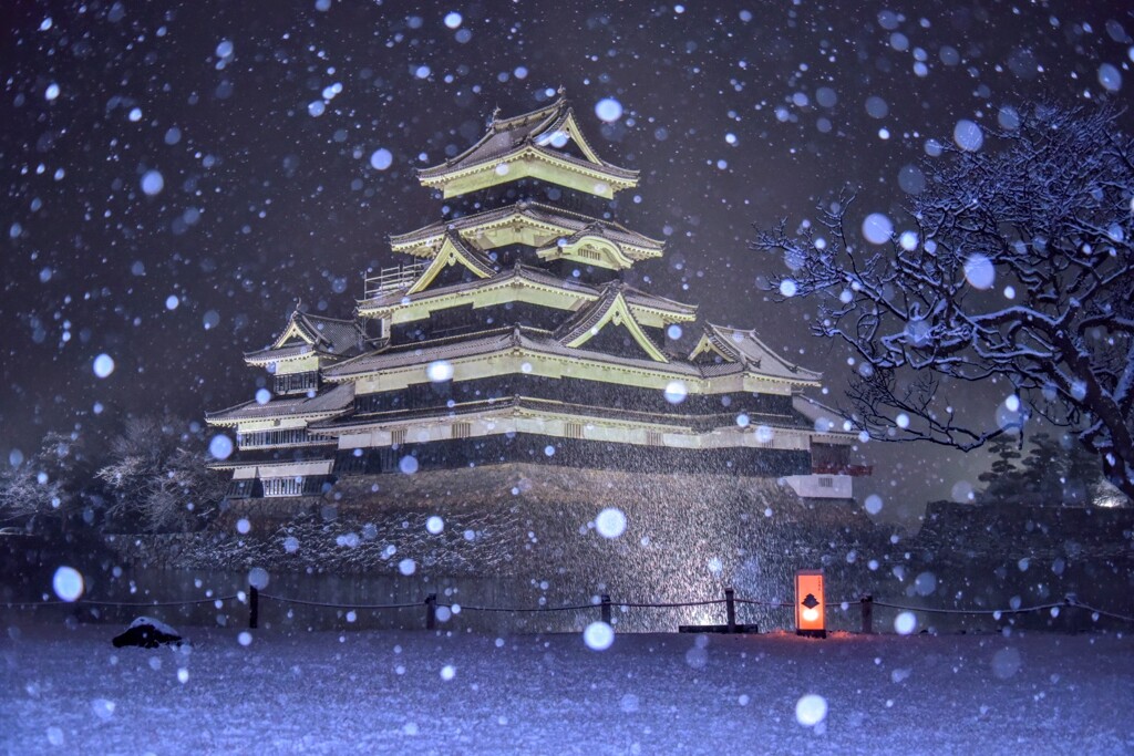 松本城雪景色再び