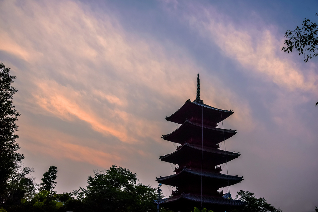 やや焼けの夕空