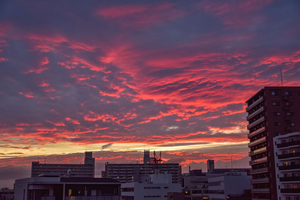 蒲田の夕焼け空