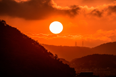 横須賀の夕日