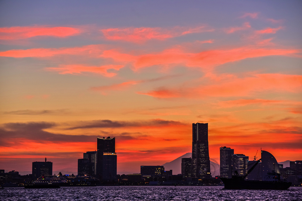 横浜の夕焼け