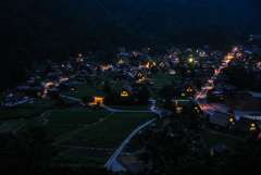 十年前の白川郷夜景